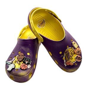 Crocs Los Angeles Lakers Kobe Bryant Jibbitz Clogs M7 W9 Purple Gold
